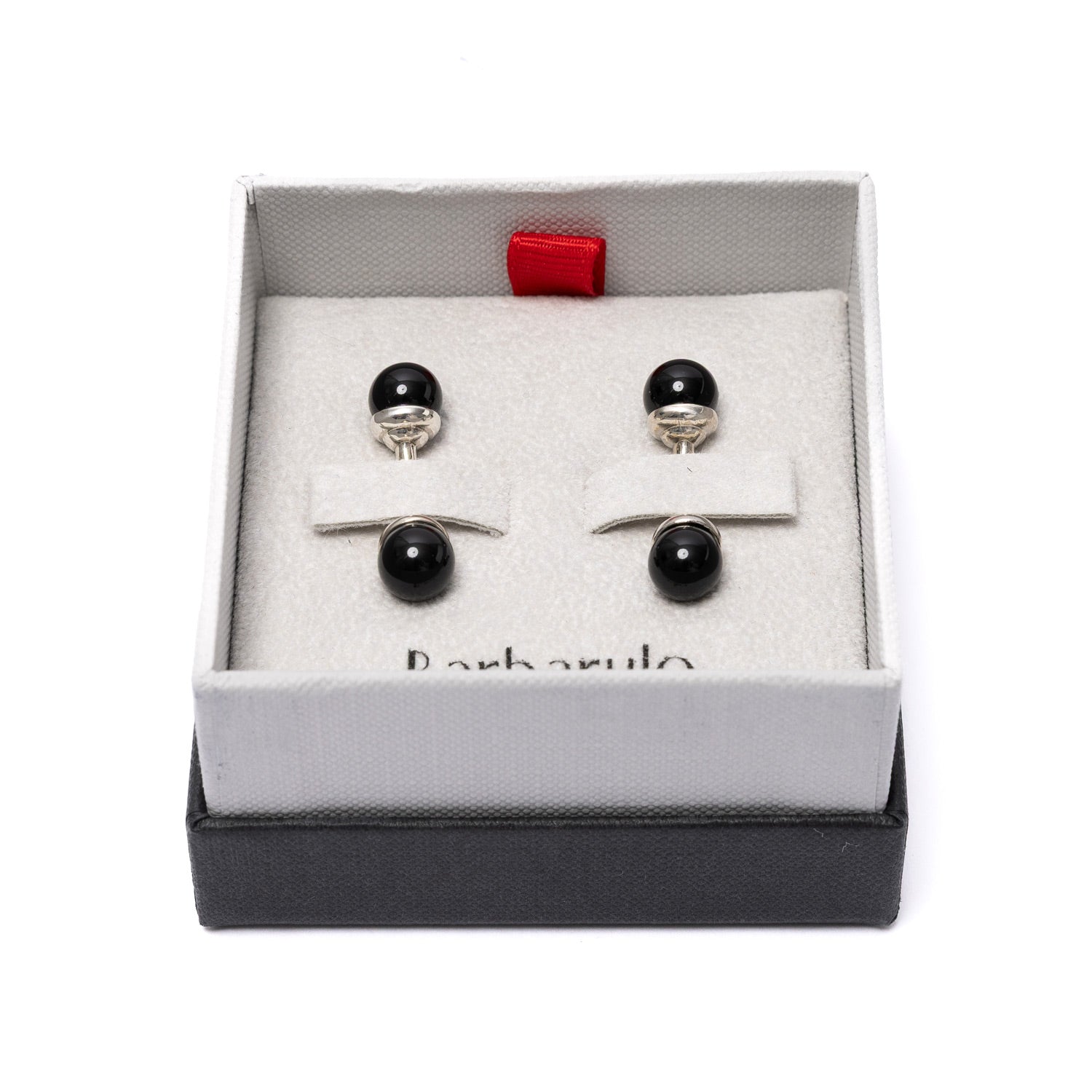 Cufflinks "Onyx ball" made of Sterling Silver - purely handmade